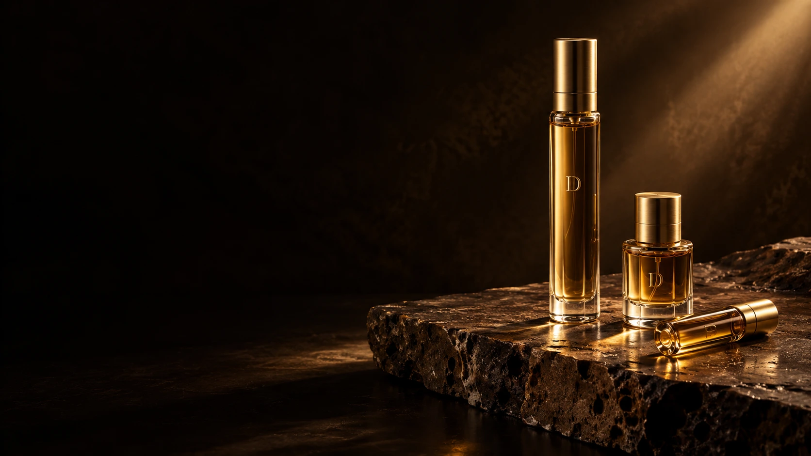 Duscenta gold and amber fragrance concept